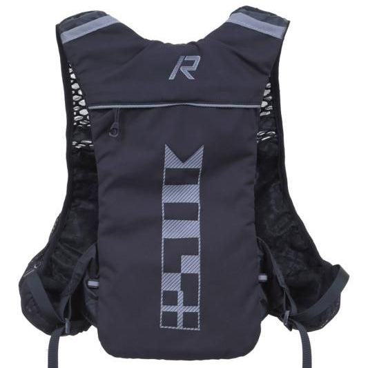 Black Rukka running vest with hydration system on a white background